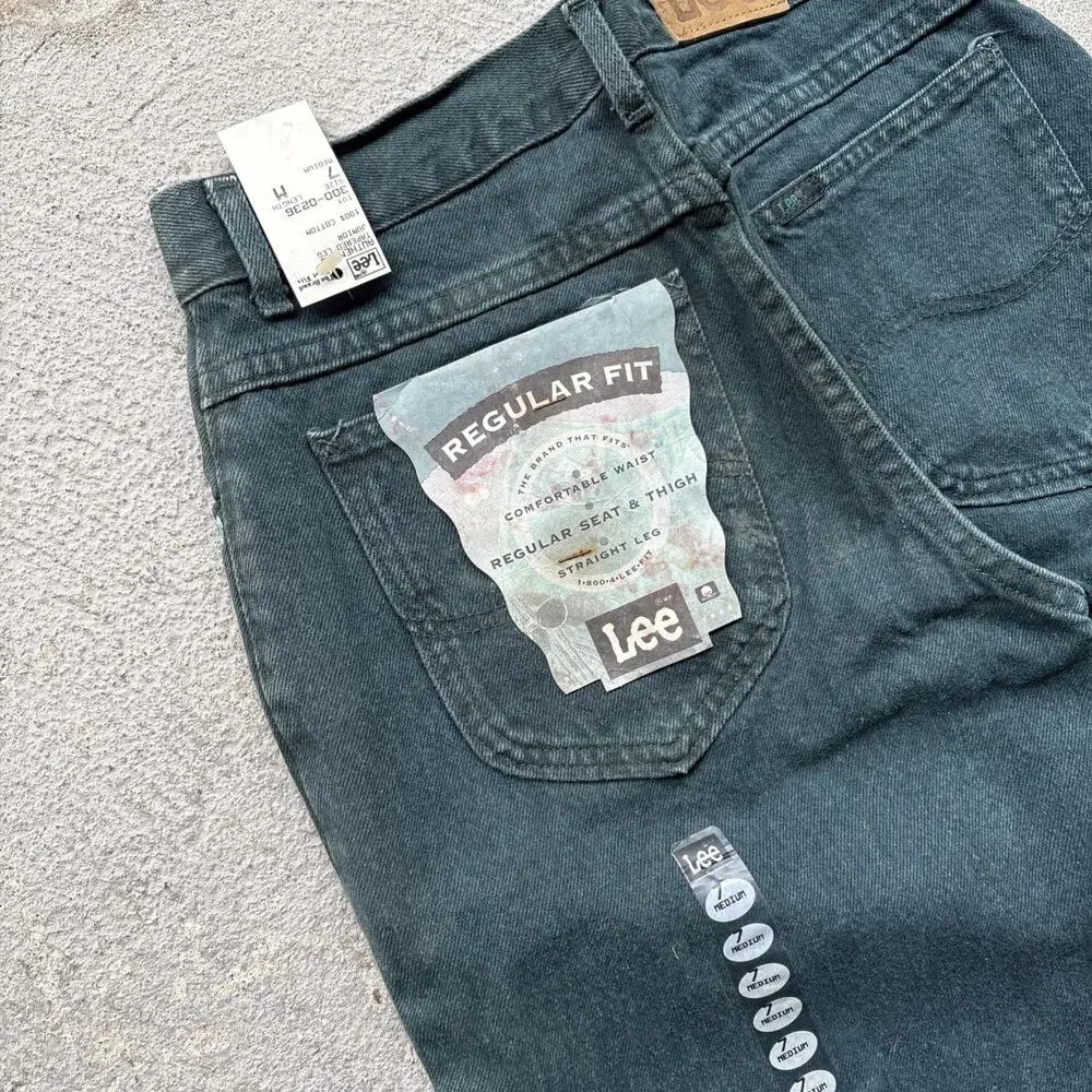 Deadstock Vintage Denim Lee Junior 300 Relaxed Fit Tapered Leg 7 Overdyed Jeans